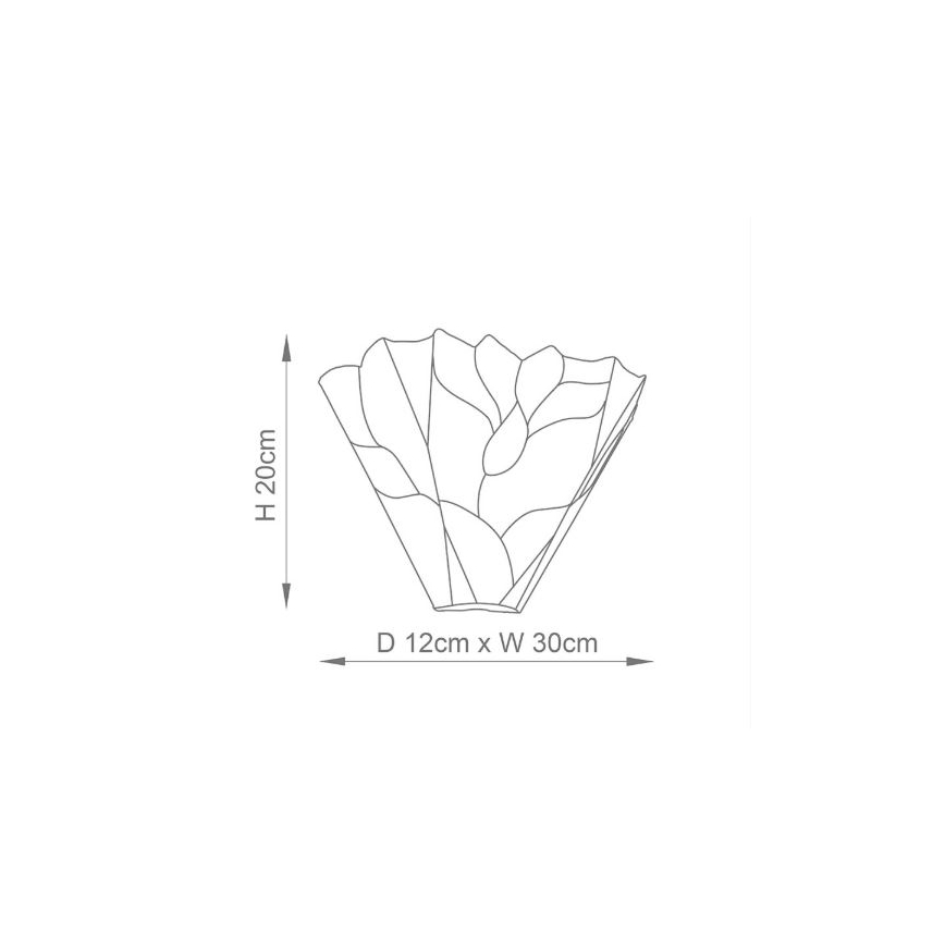 Endon 63964 - Sienas gaismeklis Tiffany BOTANICA 1xE14/40W/230V