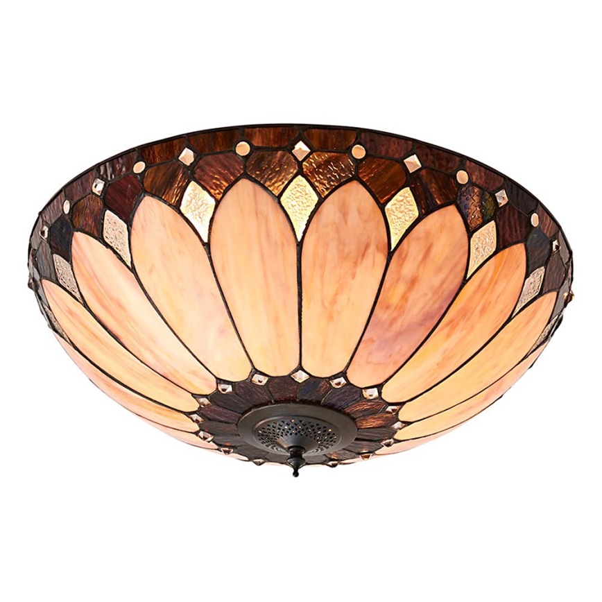 Endon 63973 - Griestu gaismeklis Tiffany BROOKLYN 2xE14/60W/230V Ø 50 cm