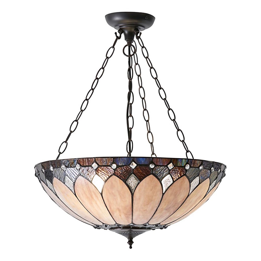 Endon 63976 - Karājoša lustra BROOKLYN ar ķēdi, 3xE27/60W/230V, Ø 50 cm