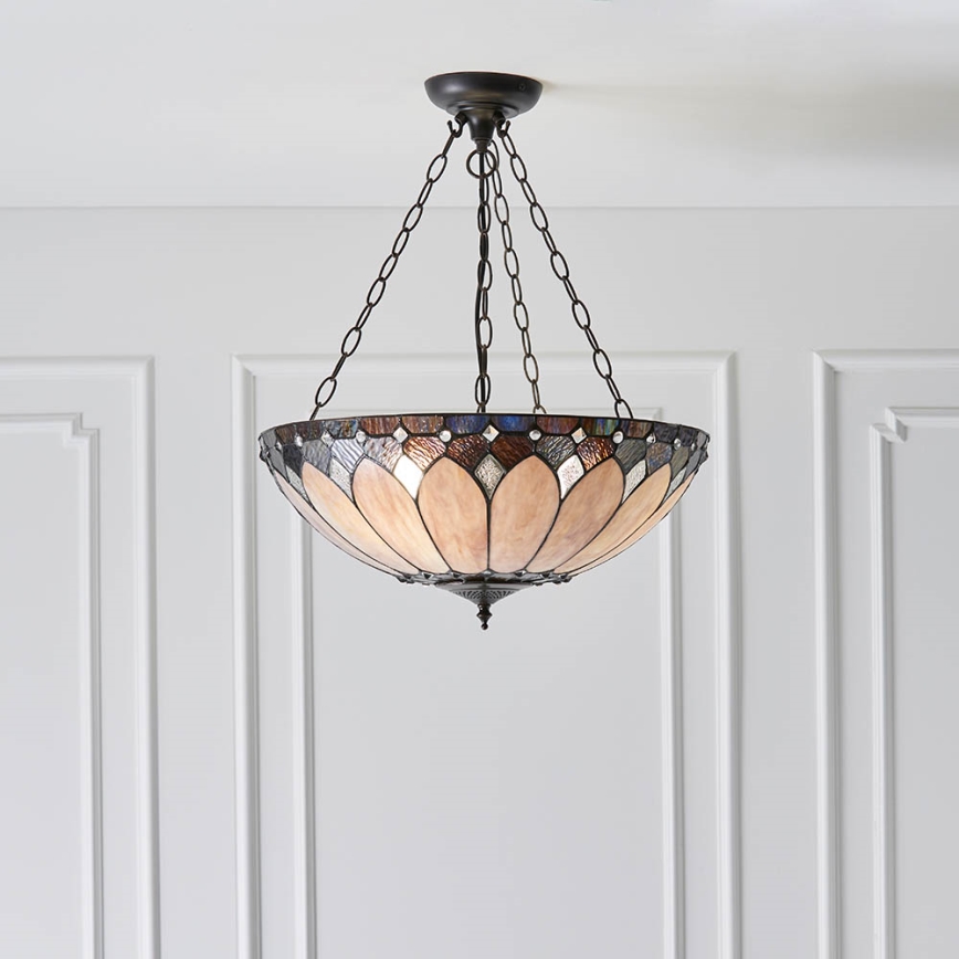 Endon 63976 - Karājoša lustra BROOKLYN ar ķēdi, 3xE27/60W/230V, Ø 50 cm