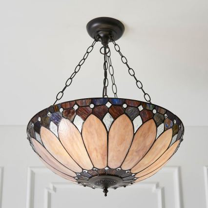 Endon 63976 - Karājoša lustra BROOKLYN ar ķēdi, 3xE27/60W/230V, Ø 50 cm