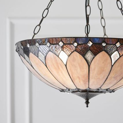 Endon 63976 - Karājoša lustra BROOKLYN ar ķēdi, 3xE27/60W/230V, Ø 50 cm