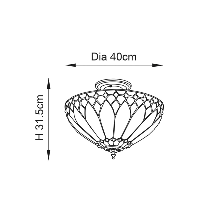 Endon 63978 - Virsapmetuma lustra BROOKLYN 3xE27/60W/230V d. 40 cm