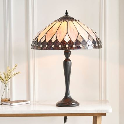 Endon 63982 - Tiffany stila galda lampa BROOKLYN 1xE27/60W/230V Ø 40 cm
