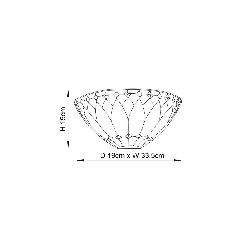 Endon 63983 - Sienas gaismeklis Tiffany BROOKLYN 1xE14/40W/230V