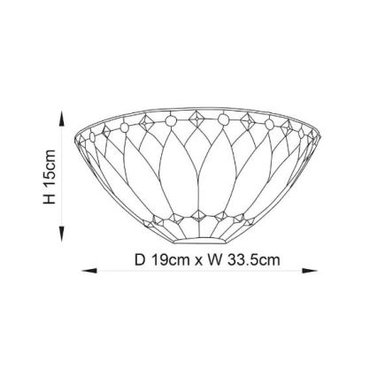 Endon 63983 - Sienas lampa BROOKLYN 1xE14/40W/230V