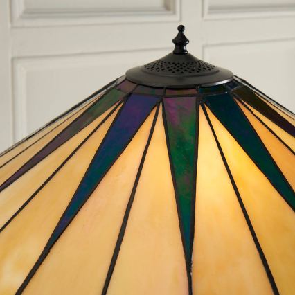 Endon 64041 - Grīdas lampa Tiffany DARK STAR 2xE27/60W/230V Ø 49 cm