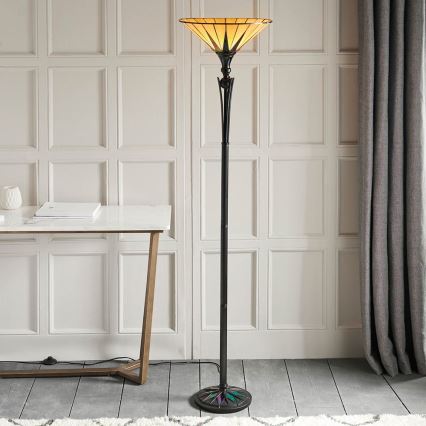 Endon 64042 - Grīdas lampa Tiffany DARK STAR 1xE27/60W/230V Ø 42 cm