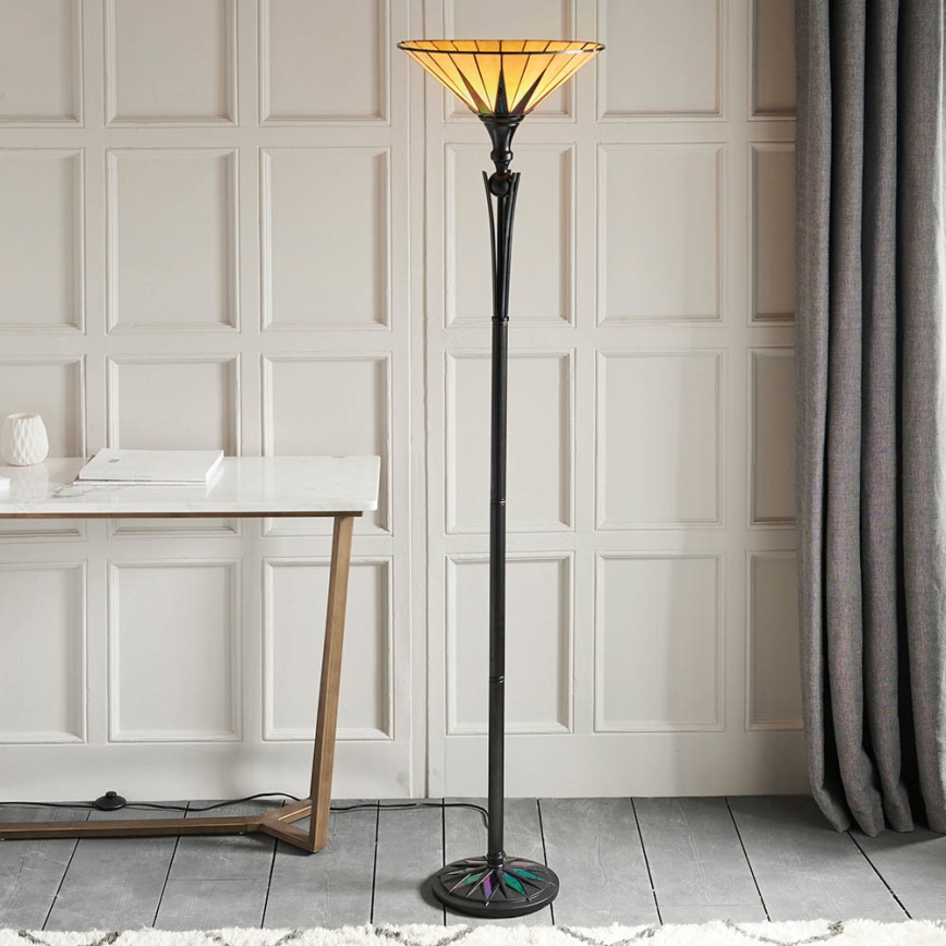 Endon 64042 - Grīdas stāvlampa DARK STAR 1xE27/60W/230V d. 42 cm