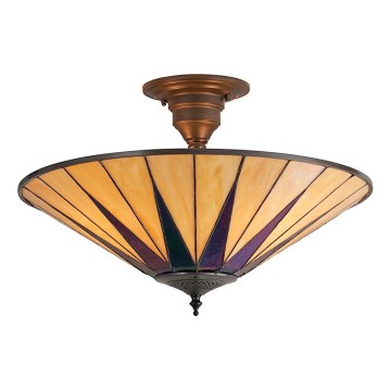 Endon 64043 - virsmas piestiprināma griestu lampa Tiffany DARK STAR 3xE27/60W/230V, Ø 49 cm
