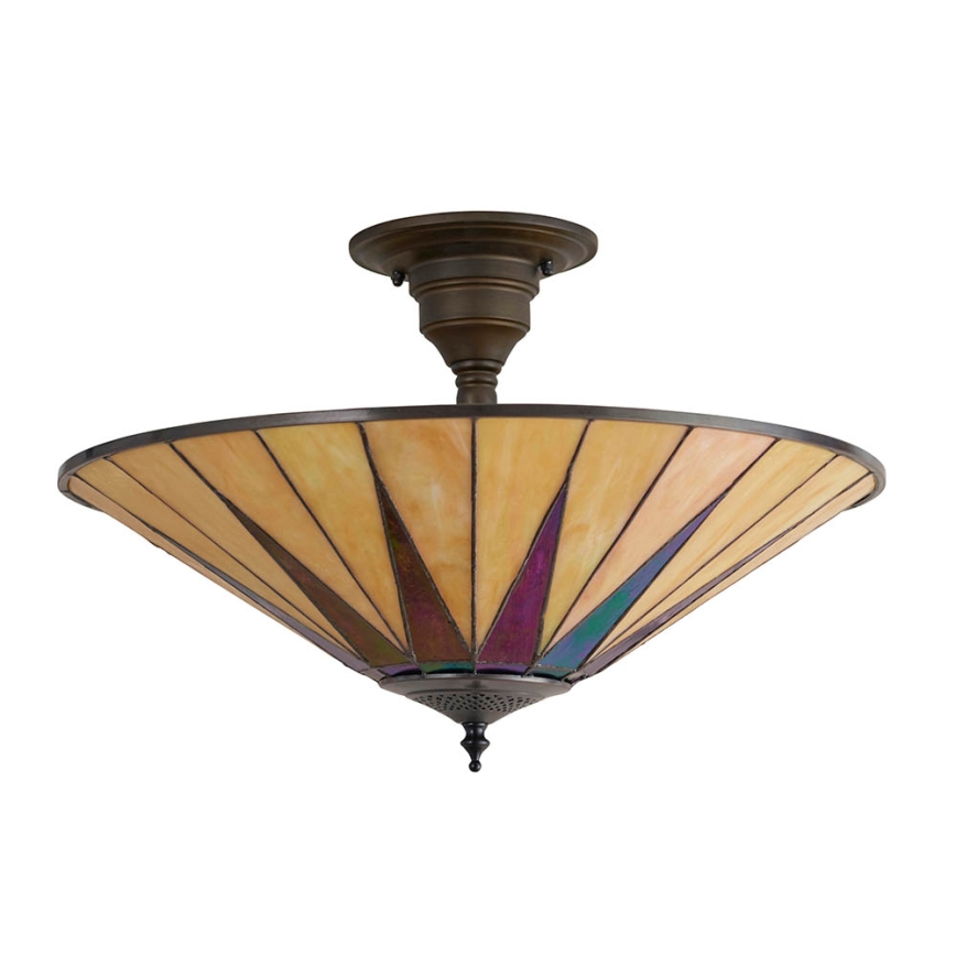 Endon 64043 - virsmas piestiprināma griestu lampa Tiffany DARK STAR 3xE27/60W/230V, Ø 49 cm