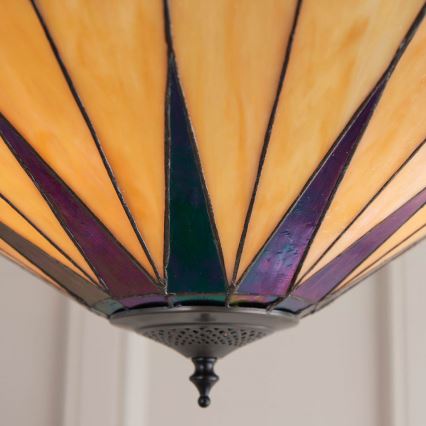 Endon 64043 - virsmas piestiprināma griestu lampa Tiffany DARK STAR 3xE27/60W/230V, Ø 49 cm