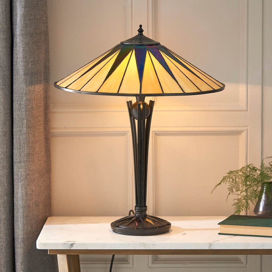 Endon 64045 - Galda lampa DARK STAR 2xE27/60W/230V d. 49 cm
