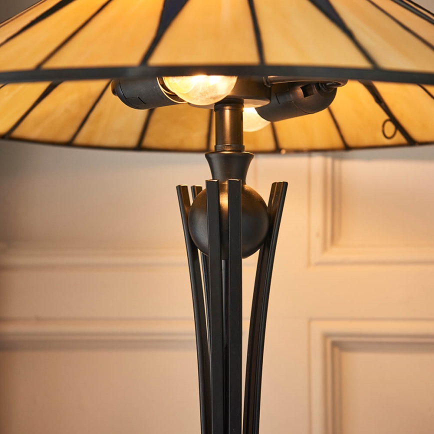 Endon 64045 - Galda lampa DARK STAR 2xE27/60W/230V d. 49 cm