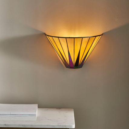 Endon 64046 - Sienas gaismeklis Tiffany DARK STAR 1xE14/40W/230V