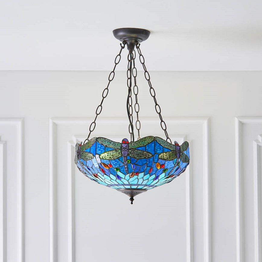 Endon 64075 - Lustra uz ķēdes DRAGONFLY 3xE27/60W/230V diam. 41 cm