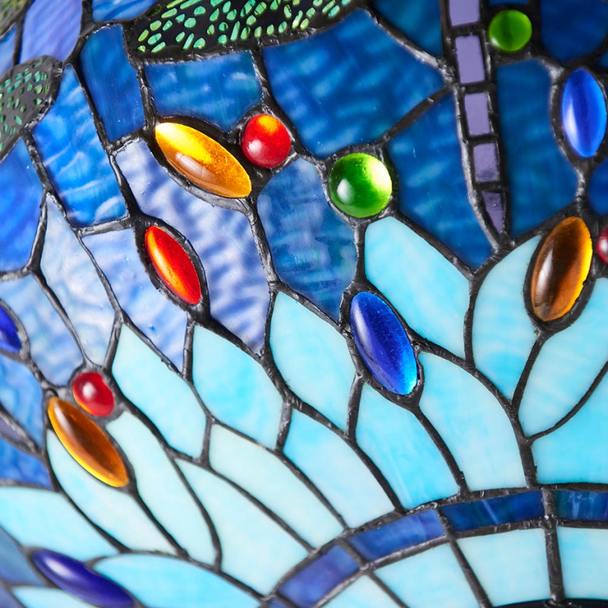 Endon 64075 - Pakaramā lustra ar ķēdi Tiffany DRAGONFLY 3xE27/60W/230V Ø 41 cm