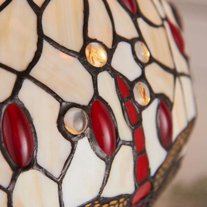 Endon 64086 - Galda lampa Tiffany DRAGONFLY 2xE27/60W/230V Ø 30 cm