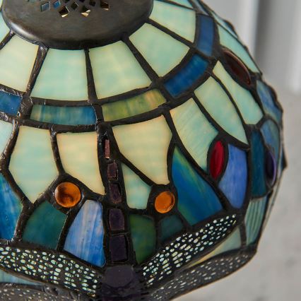 Endon 64088 - Galda lampa Tiffany DRAGONFLY 1xE14/40W/230V Ø 20 cm