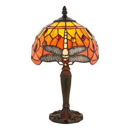 Endon 64091 - Galda lampa Tiffany DRAGONFLY 1xE14/7W/230V Ø 20 cm