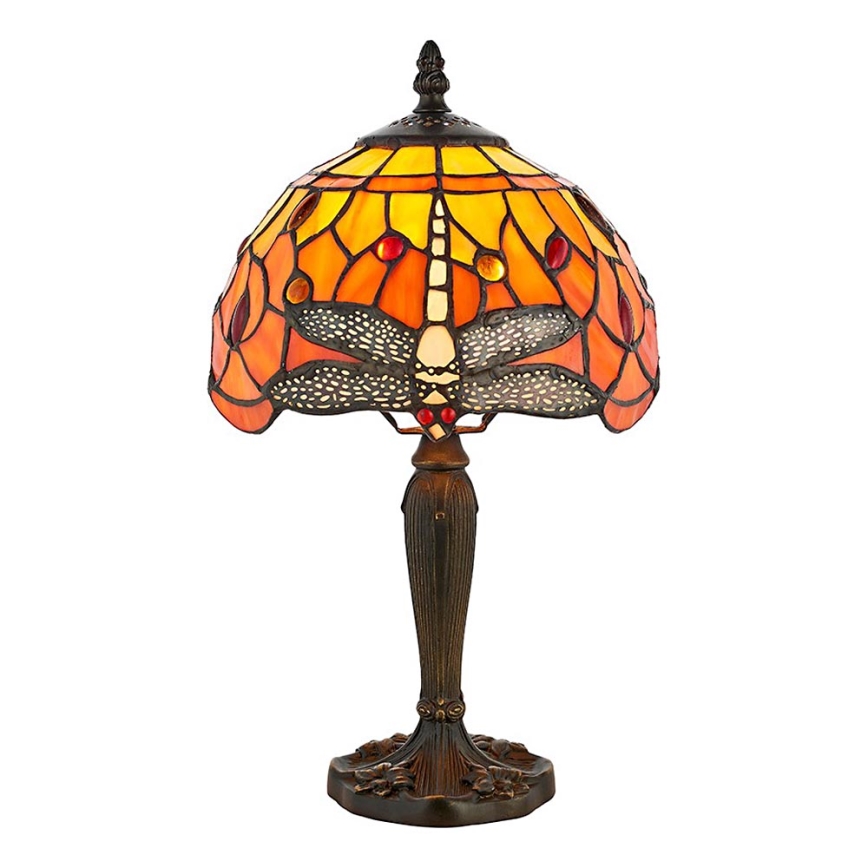 Endon 64091 - Galda lampa Tiffany DRAGONFLY 1xE14/7W/230V Ø 20 cm