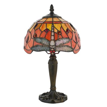 Endon 64091 - Galda lampa Tiffany DRAGONFLY 1xE14/7W/230V Ø 20 cm