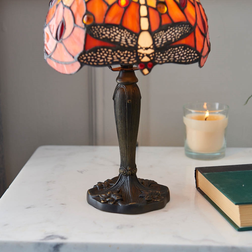 Endon 64091 - Galda lampa Tiffany DRAGONFLY 1xE14/7W/230V Ø 20 cm