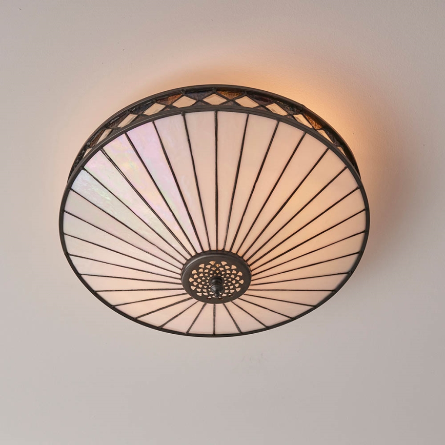 Endon 64145 - Griestu gaismeklis Tiffany FARGO 2xE27/60W/230V Ø 41,5 cm