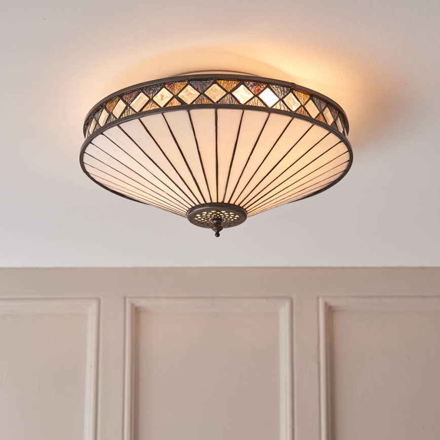 Endon 64145 - Griestu lampa FARGO 2xE27/60W/230V d. 41,5 cm