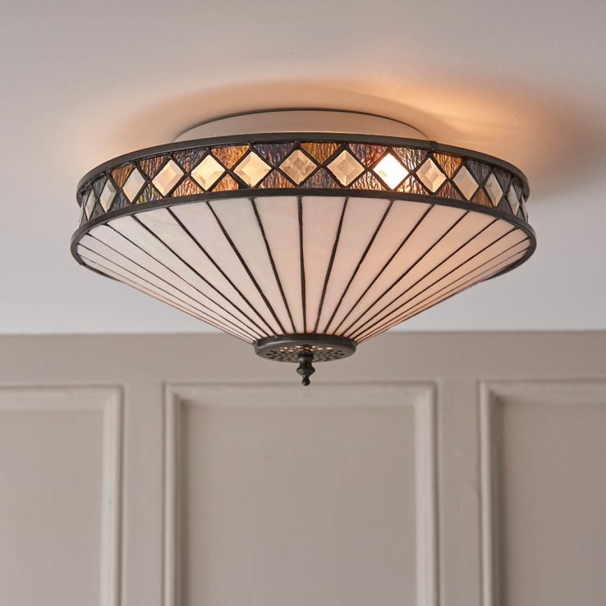 Endon 64145 - Griestu lampa FARGO 2xE27/60W/230V d. 41,5 cm