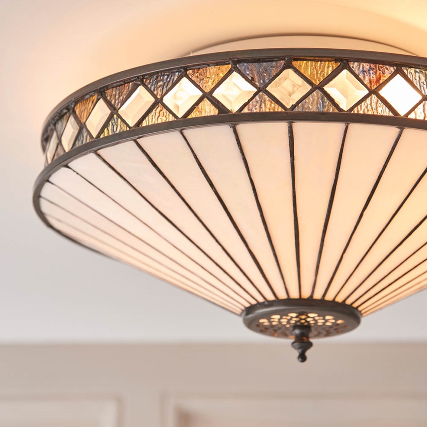 Endon 64145 - Griestu lampa FARGO 2xE27/60W/230V d. 41,5 cm