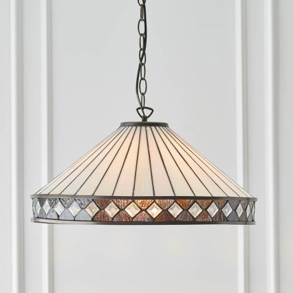 Endon 64147 - Lustra uz ķēdes Tiffany FARGO 1xE27/60W/230V pr. 50 cm