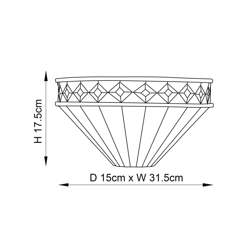 Endon 64149 - Sienas lampa FARGO 1xE14/40W/230V