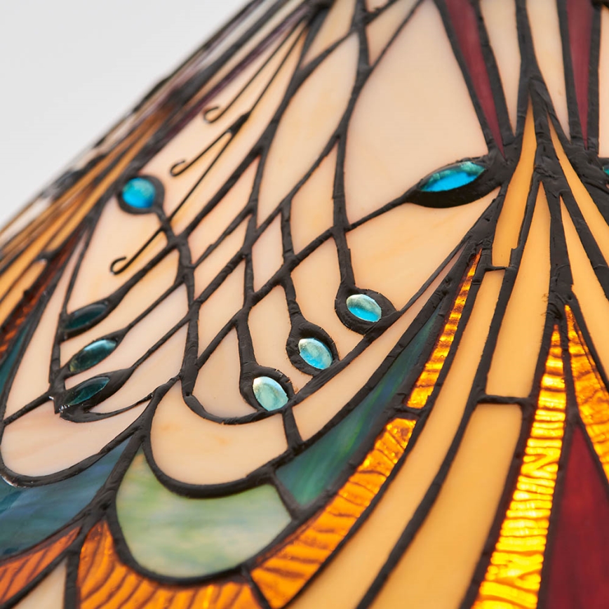 Endon 64162 - Lustra ar ķēdi Tiffany HECTOR 1x E27/60W/230V, diam. 40 cm