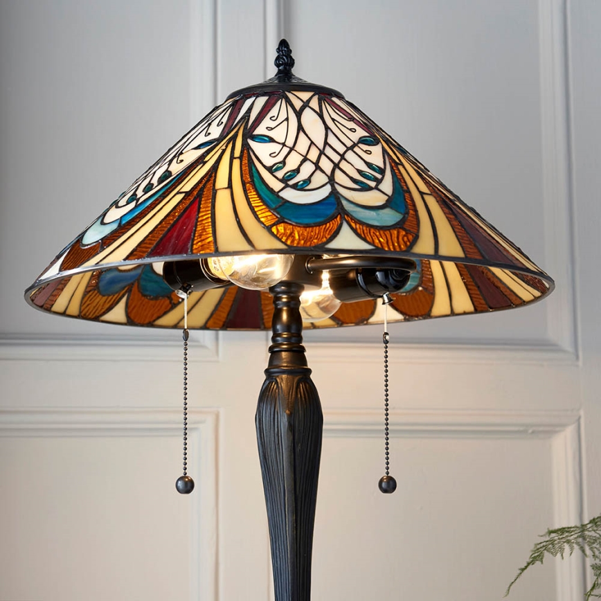Endon 64163 - Galda lampa HECTOR 2xE27/60W/230V pr. 40 cm