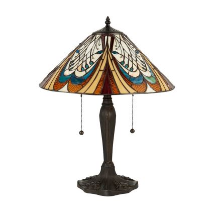 Endon 64163 - Galda lampa HECTOR 2xE27/60W/230V pr. 40 cm