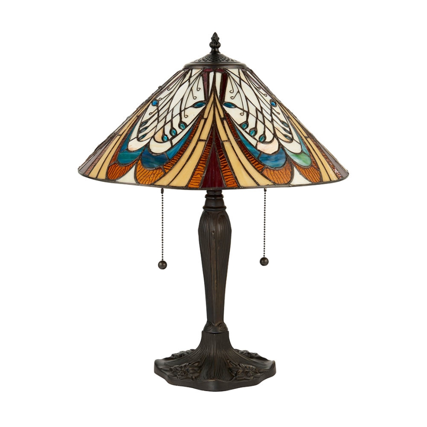 Endon 64163 - Galda lampa HECTOR 2xE27/60W/230V pr. 40 cm