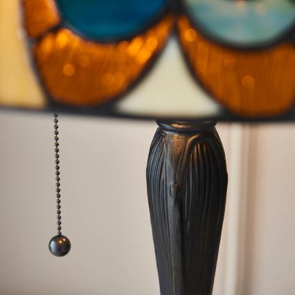 Endon 64163 - Galda lampa Tiffany HECTOR 2xE27/60W/230V Ø 40 cm