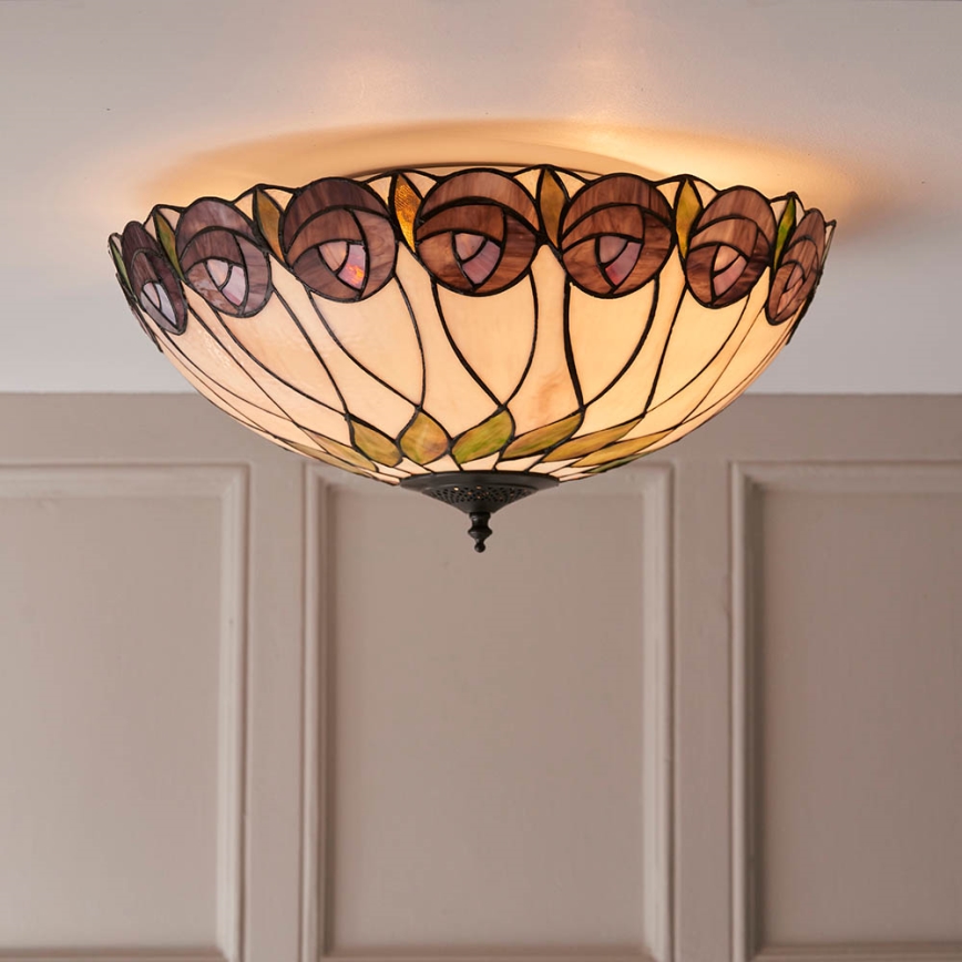 Endon 64173 - Griestu lampa HUTCHINSON 2xE27/60W/230V