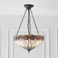 Endon 64175 - Lustra ar ķēdi Tiffany HUTCHINSON 3xE27/60W/230V Ø 40 cm