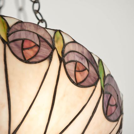 Endon 64175 - Lustra ar ķēdi Tiffany HUTCHINSON 3xE27/60W/230V Ø 40 cm