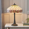 Endon 64177 - Galda lampa Tiffany HUTCHINSON, 1xE27/60W/230V, diametrs 40 cm