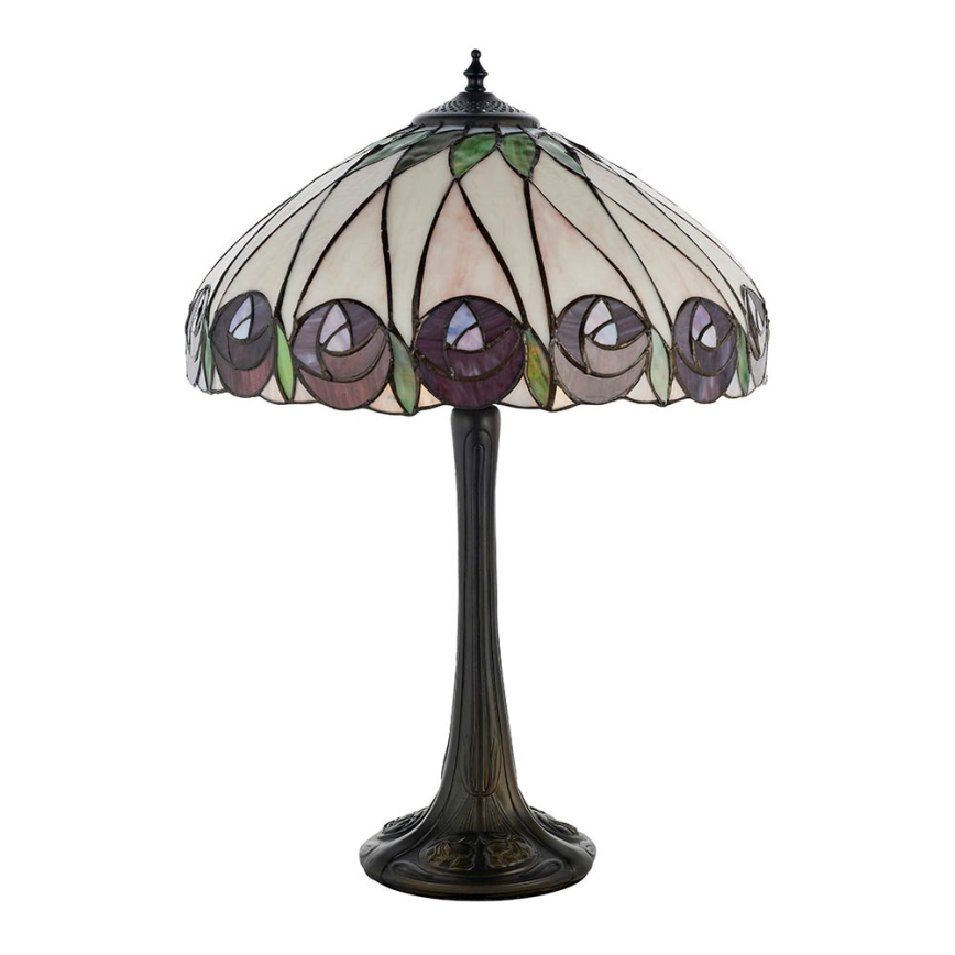 Endon 64177 - Galda lampa Tiffany HUTCHINSON, 1xE27/60W/230V, diametrs 40 cm