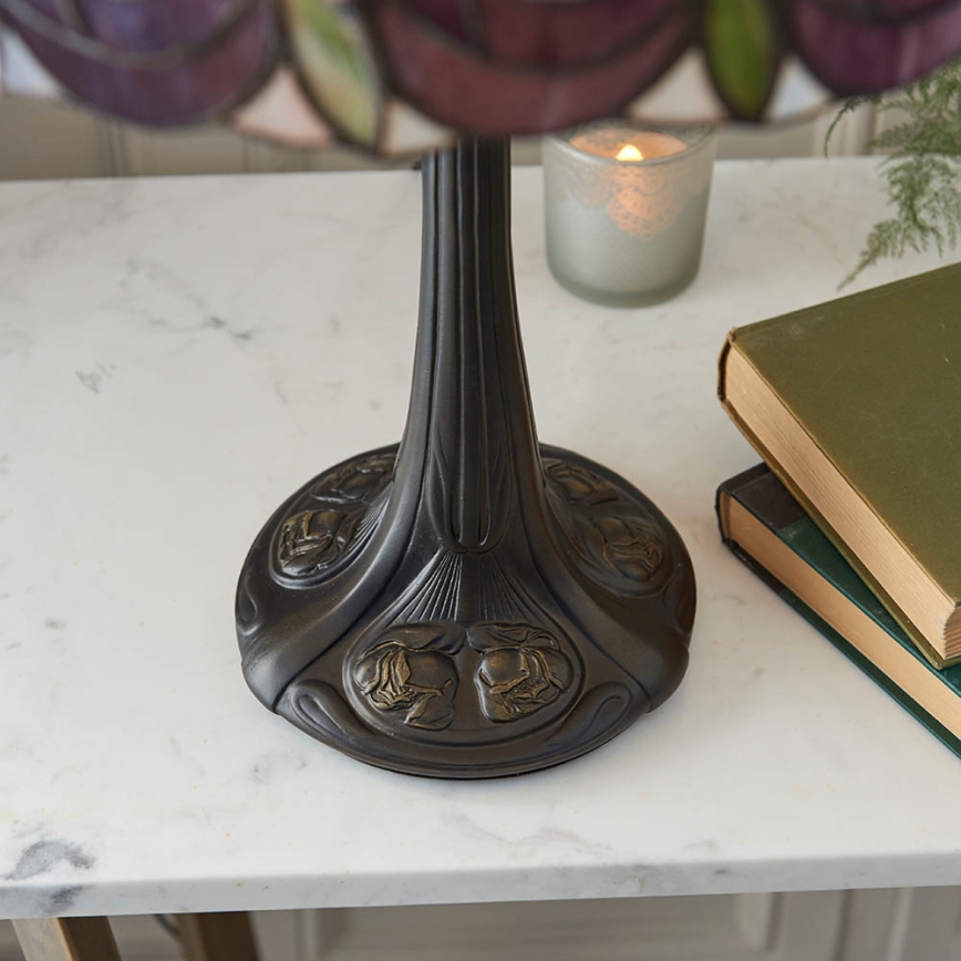 Endon 64177 - Galda lampa Tiffany HUTCHINSON, 1xE27/60W/230V, diametrs 40 cm