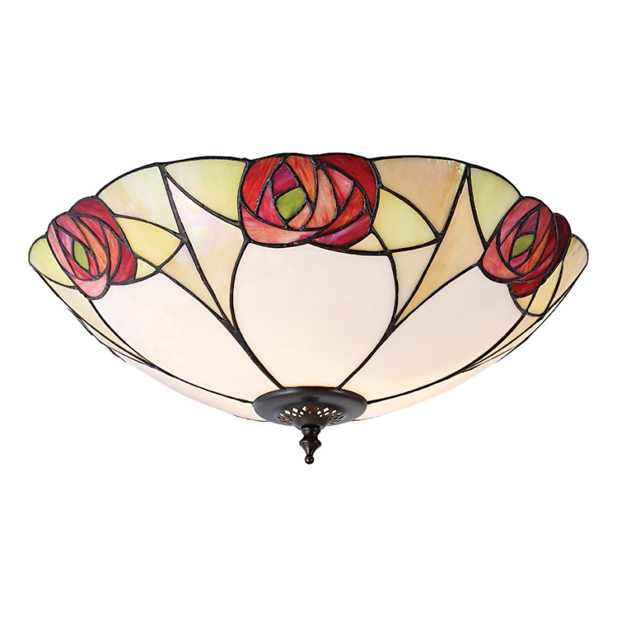 Endon 64182 - Tiffany INGRAM griestu lampa 2xE27/60W/230V Ø 45 cm
