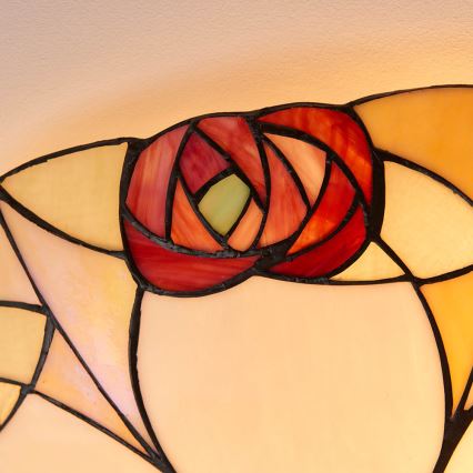 Endon 64182 - Tiffany INGRAM griestu lampa 2xE27/60W/230V Ø 45 cm