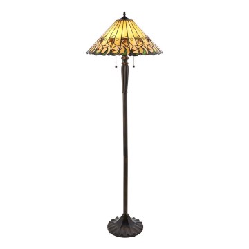 Endon 64192 - Grīdas lampa Tiffany JAMELIA 2xE27/60W/230V Ø 50 cm