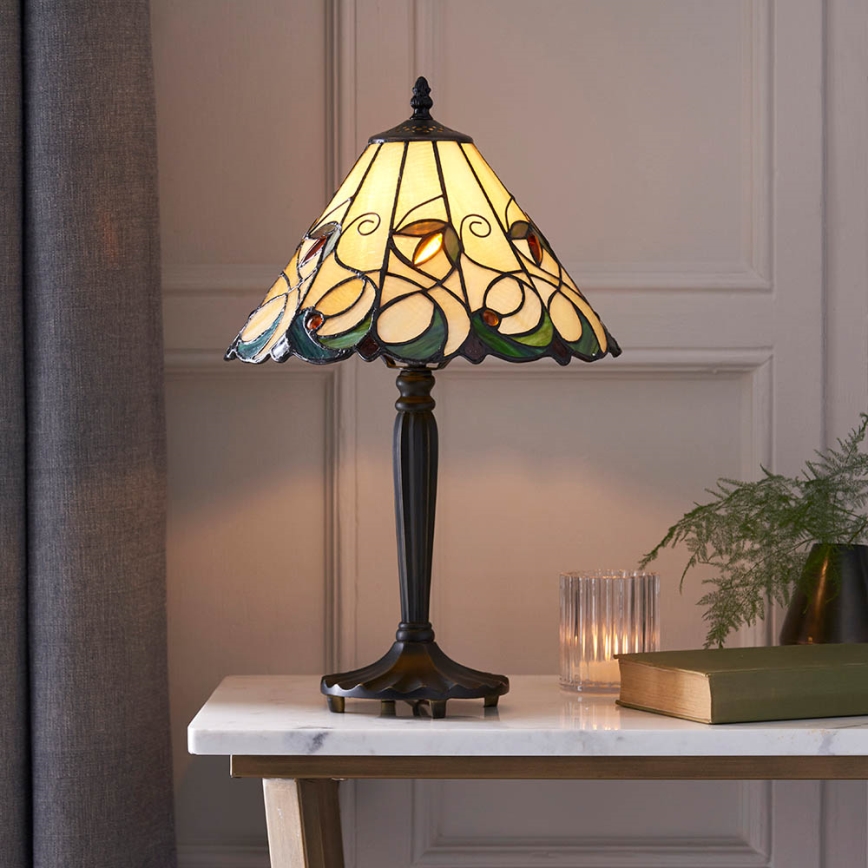 Endon 64195 - Galda lampa JAMELIA 1xE27/60W/230V Ø 31 cm