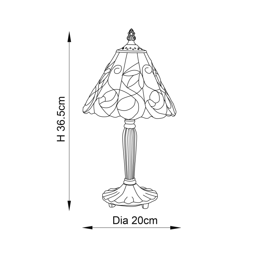 Endon 64196 - Galda lampa JAMELIA 1xE14/40W/230V d. 20 cm