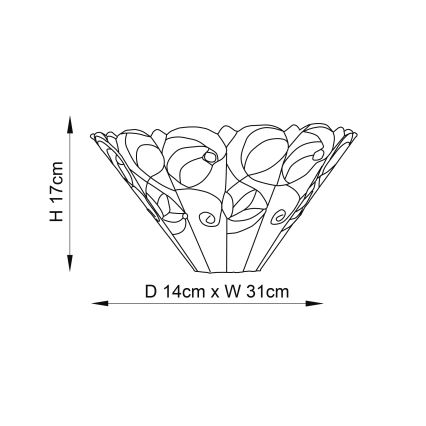 Endon 64198 - Sienas gaismeklis Tiffany JAMELIA 1xE14/40W/230V